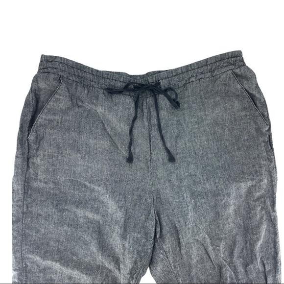 Croft & Barrow Cotton Linen Drawstring Joggers Grey Size XL - Picture 2 of 7